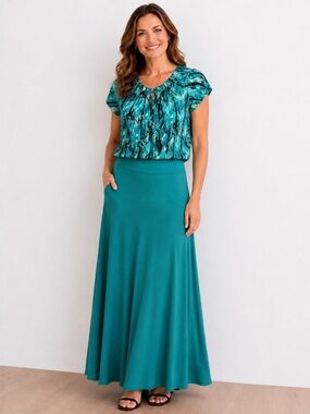 Y2K East 5th Turquoise Maxi Skirt Women’s Size Small